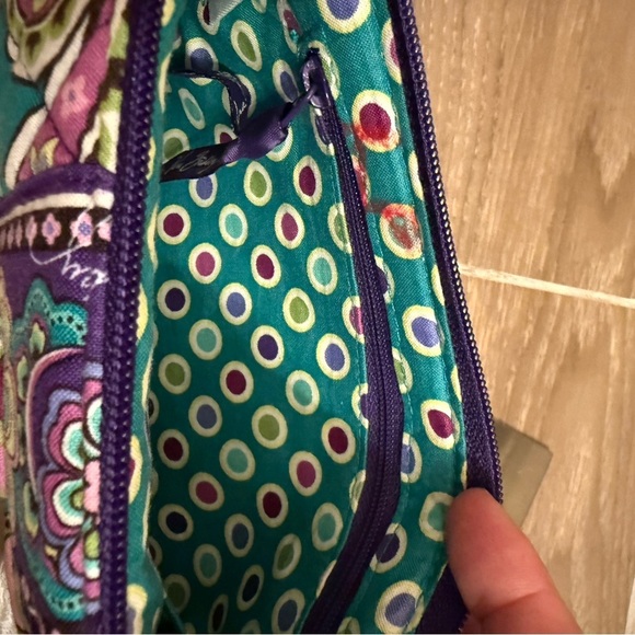 VERA  BRADLEY RETIRED HEATHER PATTERN QUILTED WRISTLET WITH  PUSH LOCK - Picture 6 of 11